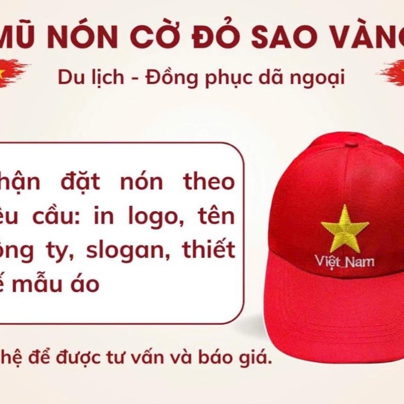 Mũ lưỡi trai thêu xao vàng Việt Nam ,nón kết đồng phục cho mọi lữa tuổi 7