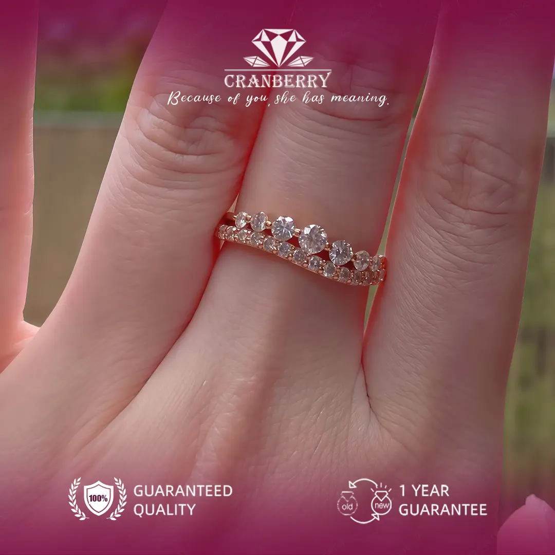 OS1-R339 Cincin Wanita Cranberry Permata Premium Anti Luntur Berubah Warna Garansi 1 Tahun Fahshion Accessories Size Adjustable Kualitas Grade VVS1 Aksesoris Cincin Nikah Elegan COD