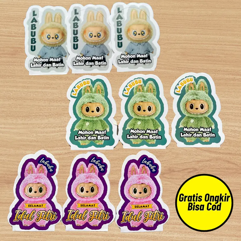 PROMO DISKON Amplop untuk Lebaran 3D Kartun Labubu Lucu 50pcs viral Mix random 2025 2