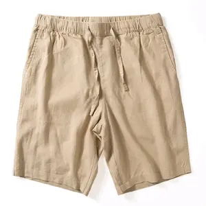 celana pendek tannvan pria bahan polos Santai Dewasa Cowok Katun