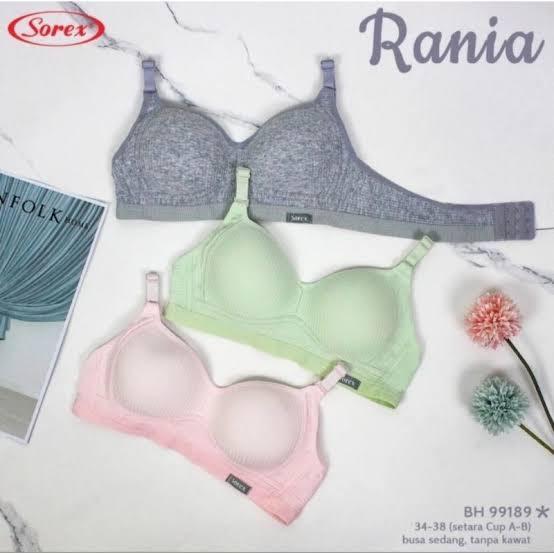 [ 1pcs ] Bra Busa Tipis Sorex 99189 size 34-38 |Tanpa Kawat Kait 3 Cutting 3/4 [ Cup A-B ] Poliester Lembut 4