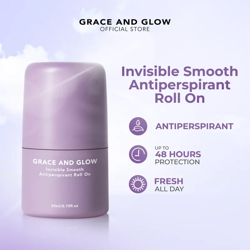 Antiperspirant Roll On 20mL Invinsible Smooth | Grace and Glow | Deodoran Anti Bau & Keringat Berlebih | Mengurangi Keringat Berlebih Pada Ketiak Hingga 48 Jam 0
