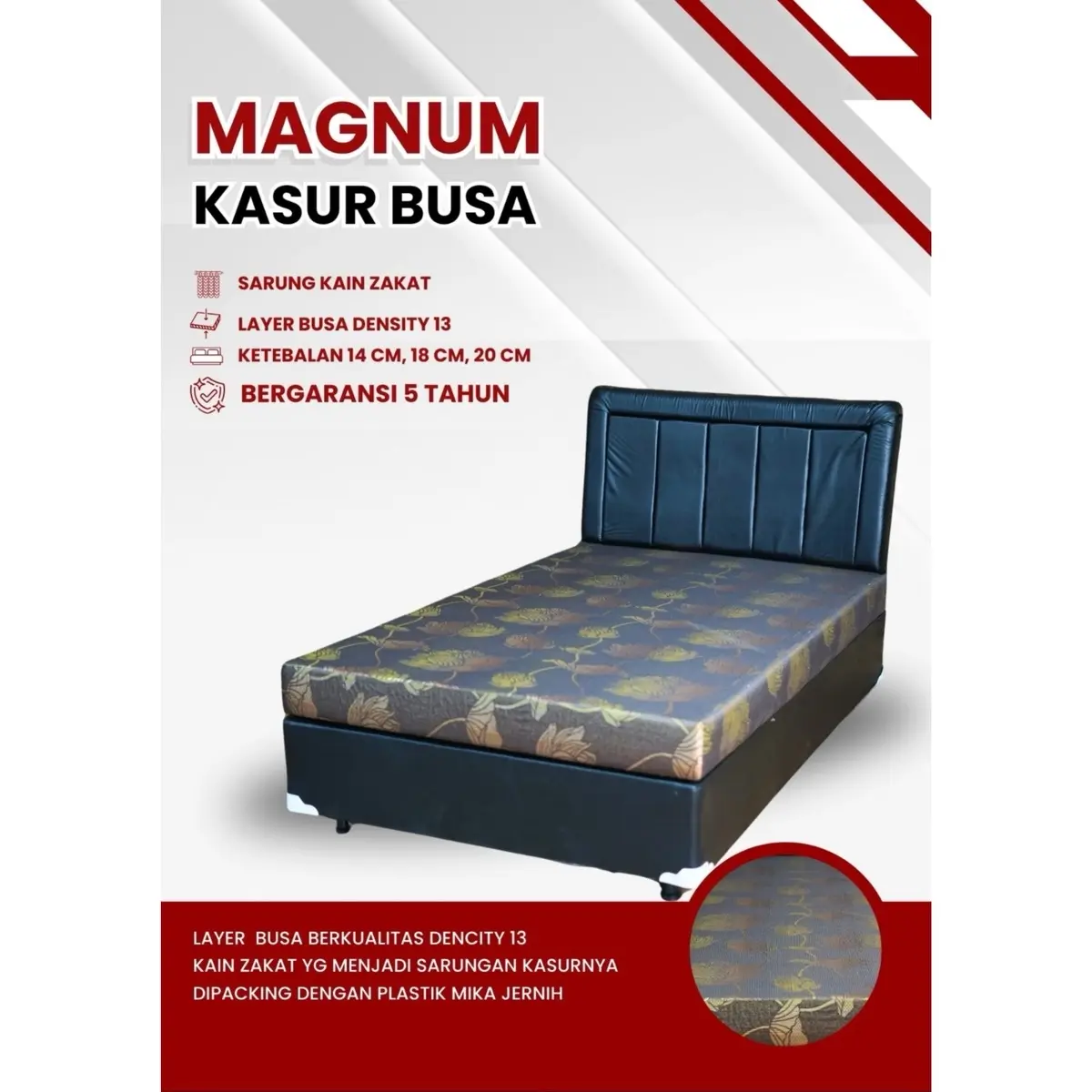 KASUR BUSA MAGNUM GARANSI 5 TAHUN 120/140/160/180 Furniture