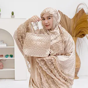 ALIF GALLERY - Mukena Dewasa Jumbo Mewah Armany Silk Uragiri Renda Susun Exlusive Premium Terbaru Shopia Series  Wanita Muslim