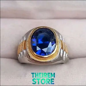 Cincin Batu Blue King Safir mewah