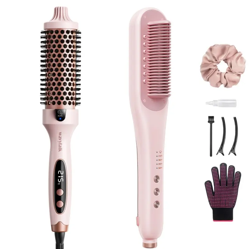 TiktokShopで話題 のスチームヘアアイロン Wavytalk公式】スチームストレートブラシ、ヘアストレートブラシ