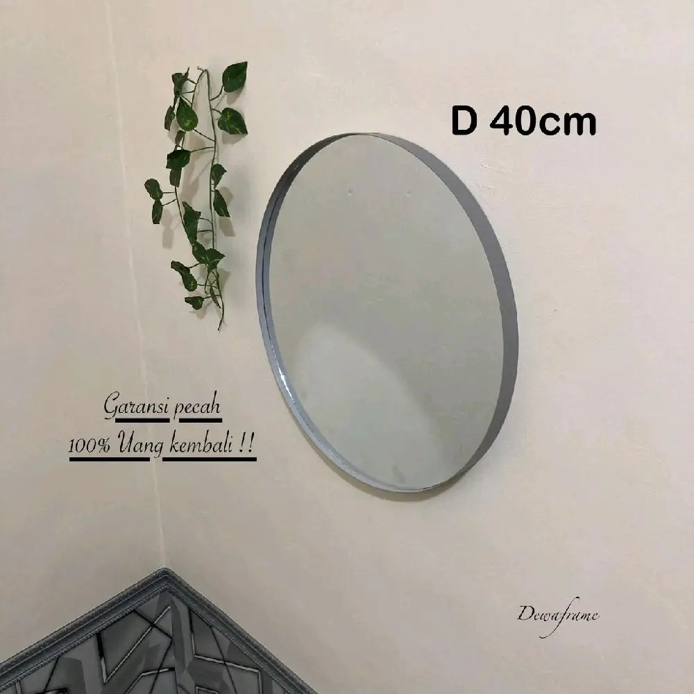 promo 3 hari!!Cermin Bundar Aestetik Diameter 40 CM _ Pilihan 5 Warna - cermin dinding kaca bulat