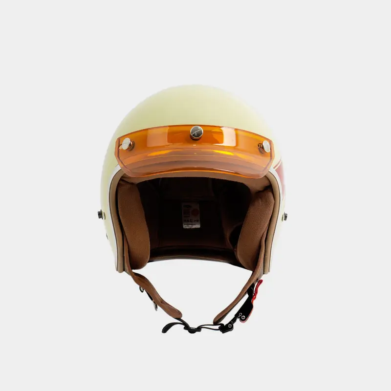 CRSL Racer Helmet Cream I Helm Motor Retro Vintage I Headwear Hat I Pelindung Kepala I Helmet Rider Motorcycle I Bogo Unisex Pria Wanita 5