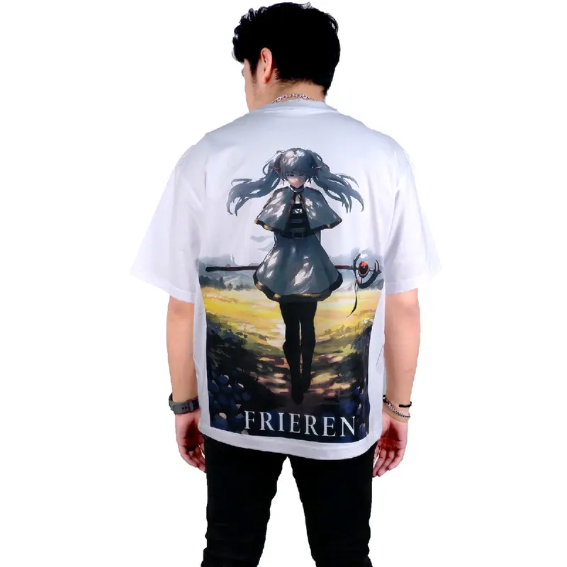 KAOS ANIME MANGA KOMIK KAIJU NO 8 BLEACH ICHIGO FRIEREN BAJU KARTUN BIG SIZE KATUN COMBED 20S 2
