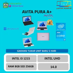 AVITA PURA A+ INTEL CORE I3 1215 RAM 8GB 256GB SSD WINDOWS 11 14.0 INCH FHD