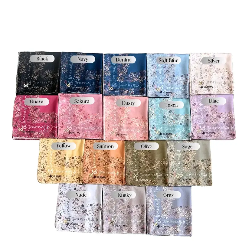 Journey scarves Vanila series Hijab voal ultrafine segiempat Cantik 0