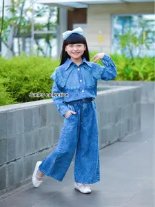 Amore set jeans brukat anak  2-12 tahun