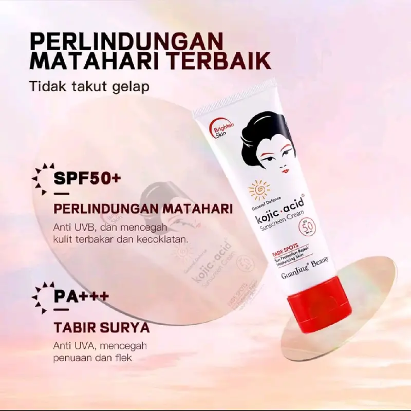 SUNSCREEN KOJID ACID (BPOM)  SPF 50 PA +++ SUNSCREEN WAJAH & TUBUH 1