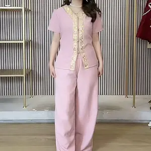 Setelan Wanita | Oneset lengan pendek celana kulot | Haru Set