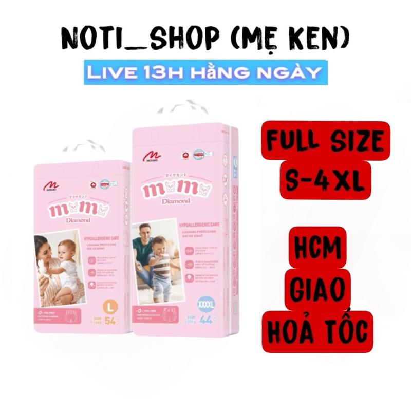  HCM Bỉm tã dán quần MOMO DIAMOND ORGANIC S64 M60 L54 XL50 XXL48 XXXL46 tinh chất hoa anh đào tả con tả con hằng du mục bơ baby Cho Bé bảo bim oanh bỉm bảo cho bé đùi ếch tã momotaro tả baby Voi 24lc tả your bebe 150 ban