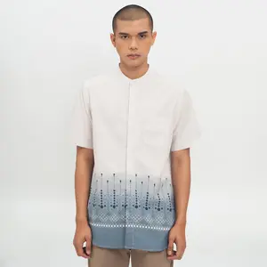 M231 Kemeja Pria Koko Pendek Biru 0814B