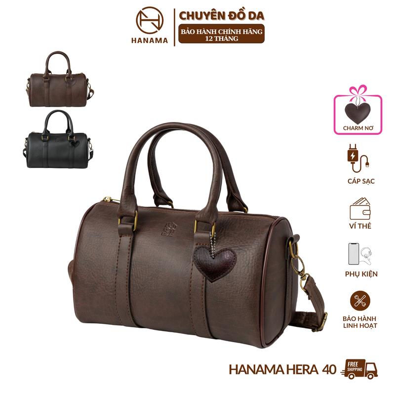   DAILY_HANAMA _ Túi xách đeo chéo thời trang UNISEX Hera 40 - TẶNG GÓI BẢO HÀNH 12 THÁNG Da PU khóa mạ đồng cao cấp 