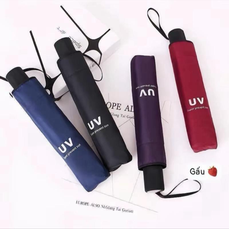( thanh lý xả kho ) Ô Gấp Gọn Chống UV 39 - Thiết Kế Tiện Lợi Cho Mọi Thời Tiết ( shop gửi mầu ngẫu nhiên)