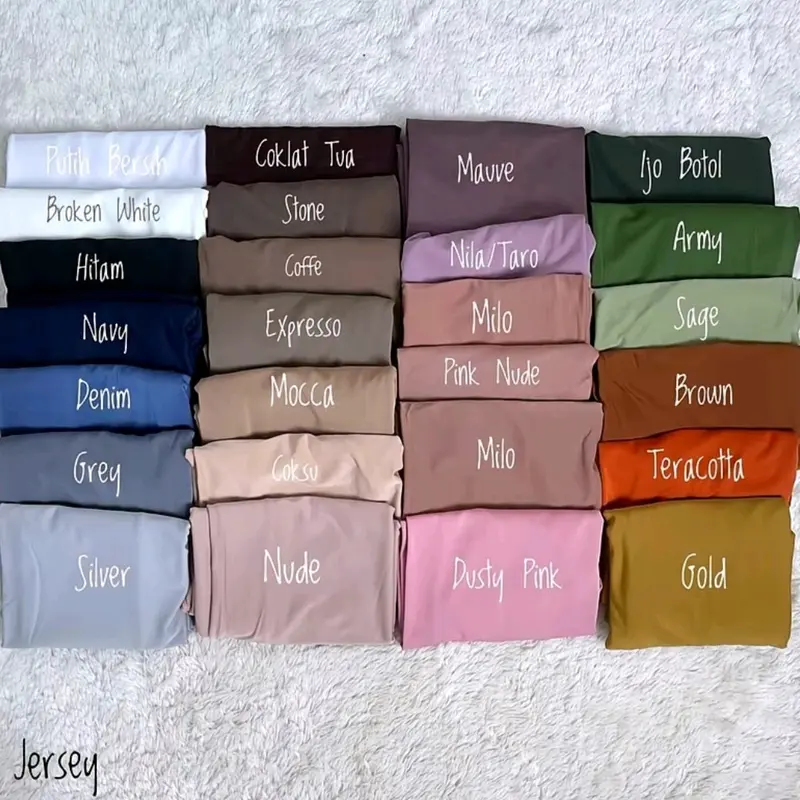 BERGO HAMIDAH ORI PET BORDIR JERSEY PREMIUM || HIJAB BERGO SIZE M 3