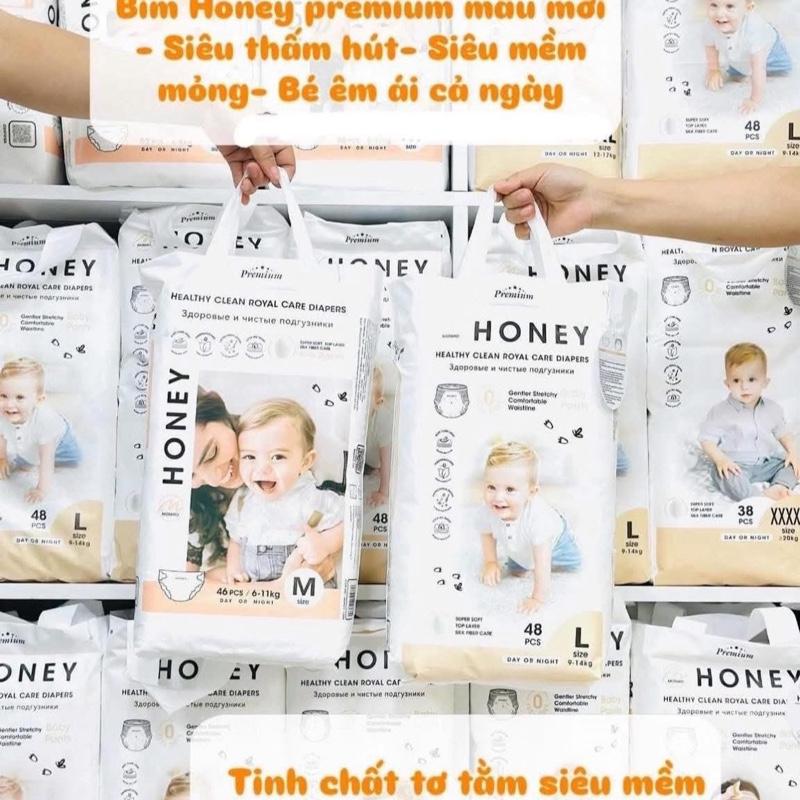 ( Mẫu Premium) Bỉm Honey, Bỉm Tơ tằm cao cấp cho bé Đủ size từ sơ sinh đến 4xl momo Voi bỉm  sơn
