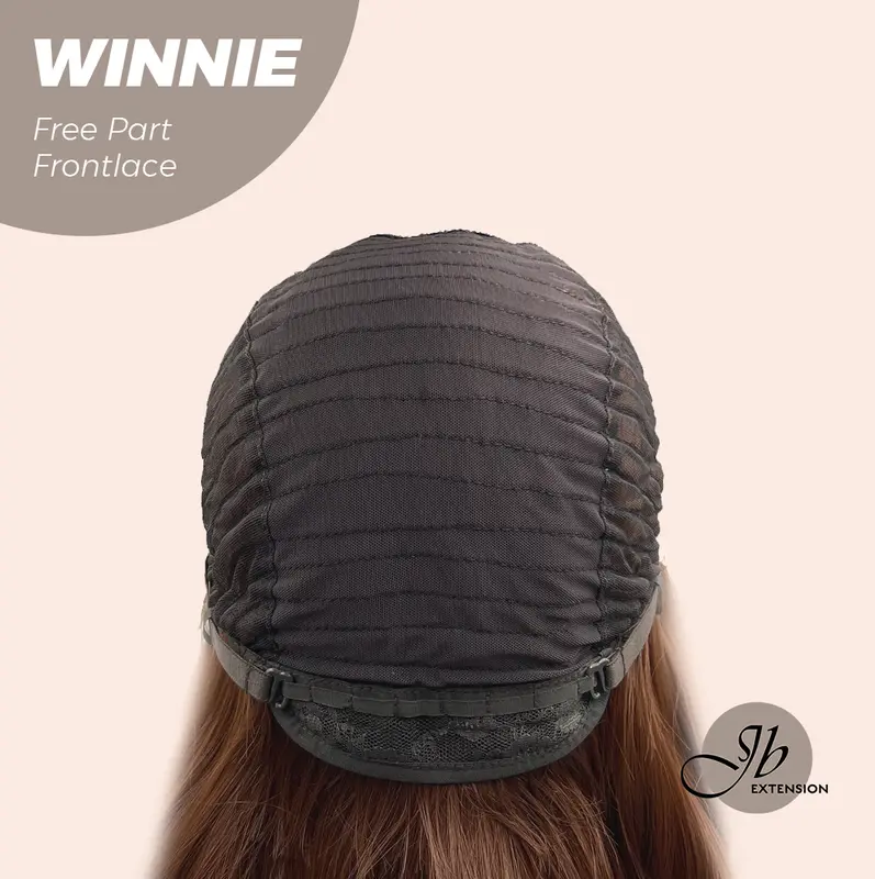 JBEXTENSION【UK】26 Inches Copper Curly Fiber X, Tangle Less Pre-Cut Free Part Frontlae Glueless Wig WINNIE 8