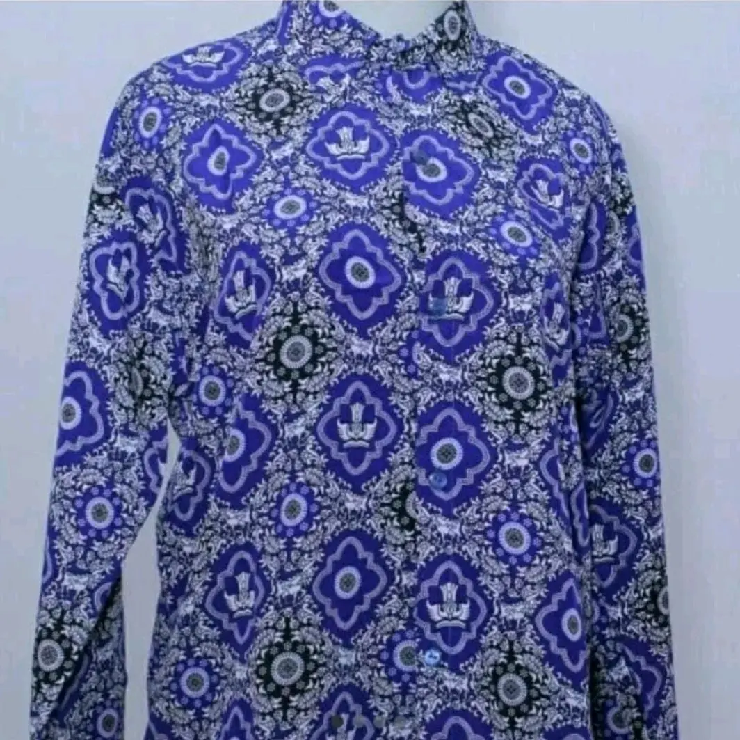 BATIK SMP NEGERI-BATIK SMP NASIONAL-BATIK SMP MOTIF HARAPAN BIRU