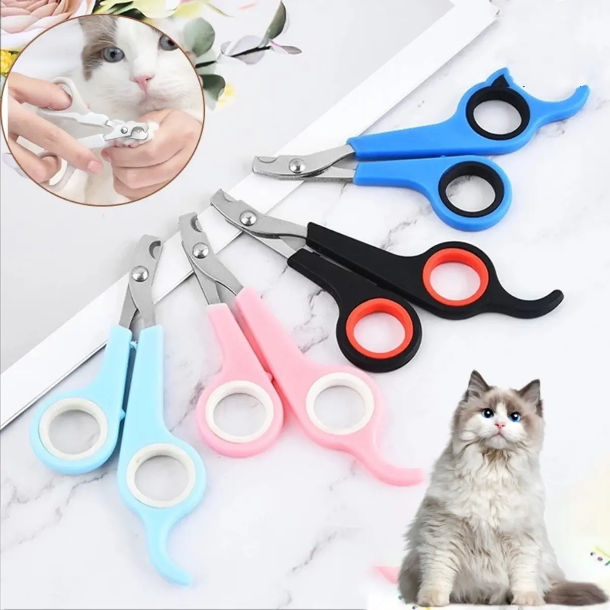 Gunting Kuku Kucing Anjing Gunting Kuku Hewan Peliharaan Stainless Steel Pangkas