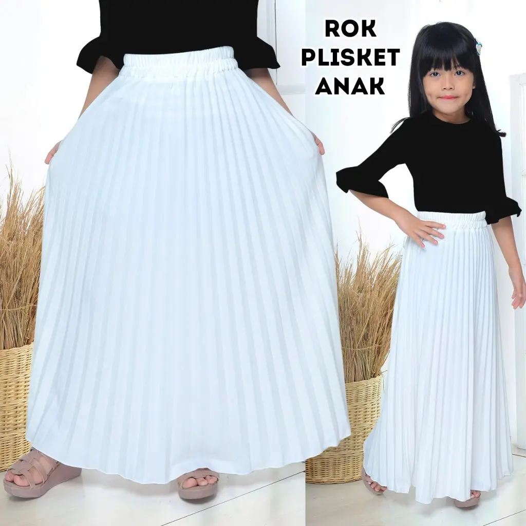 ROK PLISKET ANAK 4-13 TAHUN / ROK PLISKET ANAK PREMIUM / ROK PLISKET ANAK PEREMPUAN / ROK PLISKET ANAK TANGGUNG