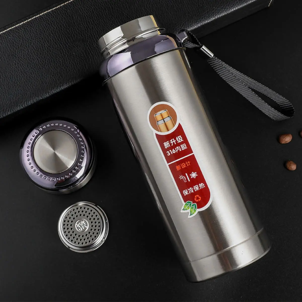 Bình giữ nhiệt nóng lạnh 800ml chất liệu inox 304 cao cấp, bình nước - màu ngẫu nhiên
