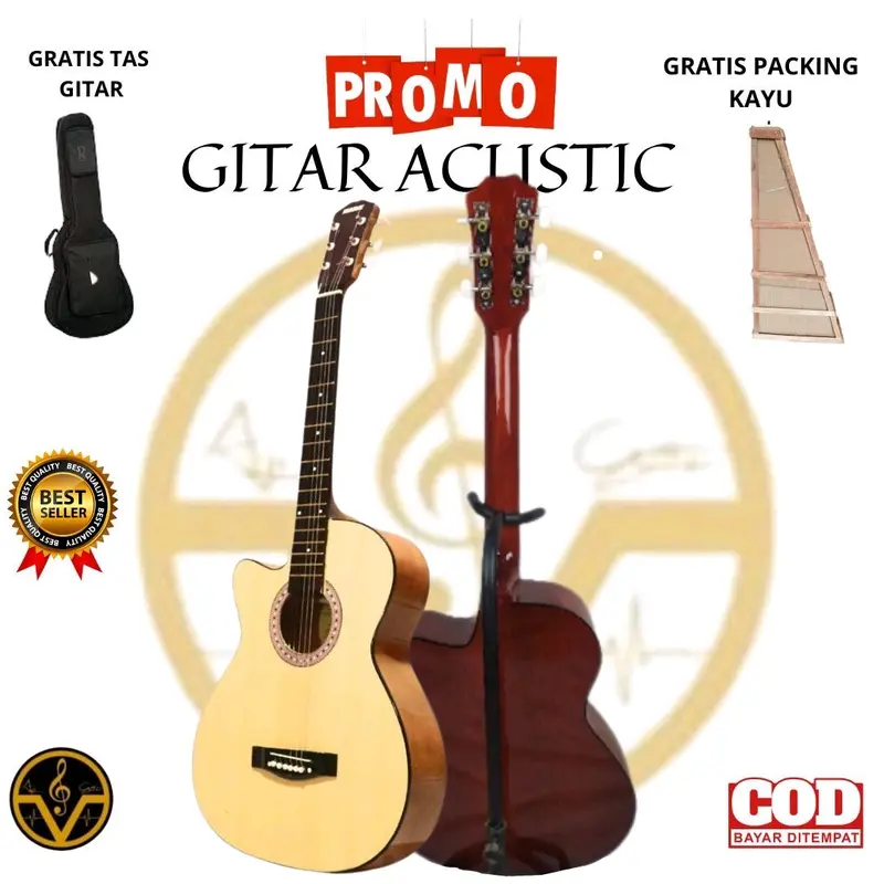 Gitar Akustik Yamaha Custom Untuk Pemula Senar String Rangka Kayu pinus 7
