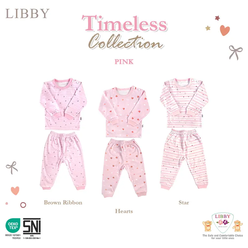 3Setel | TERBARU Setelan Libby Baby Set Pakaian Anak Motif | Size S.M.L.2L.XL.XXL | SNI . Katun 2
