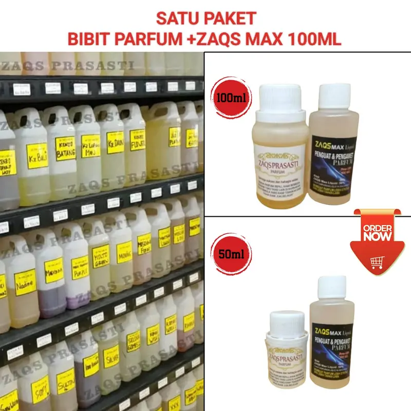 Bibit Parfum Refill Asli Minyak Wangi 50-100 ml + Bonus Zaqs Max Absolute Perfume 100 ml Premium 0