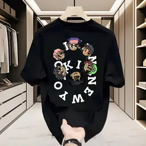 [COD] Kaos Unisex Brand Keren Laris Motif Kartun Fashion Oversize Lembut Bernapas Street Style Desain Unik Kualitas Lembut Cocok Sehari-hari