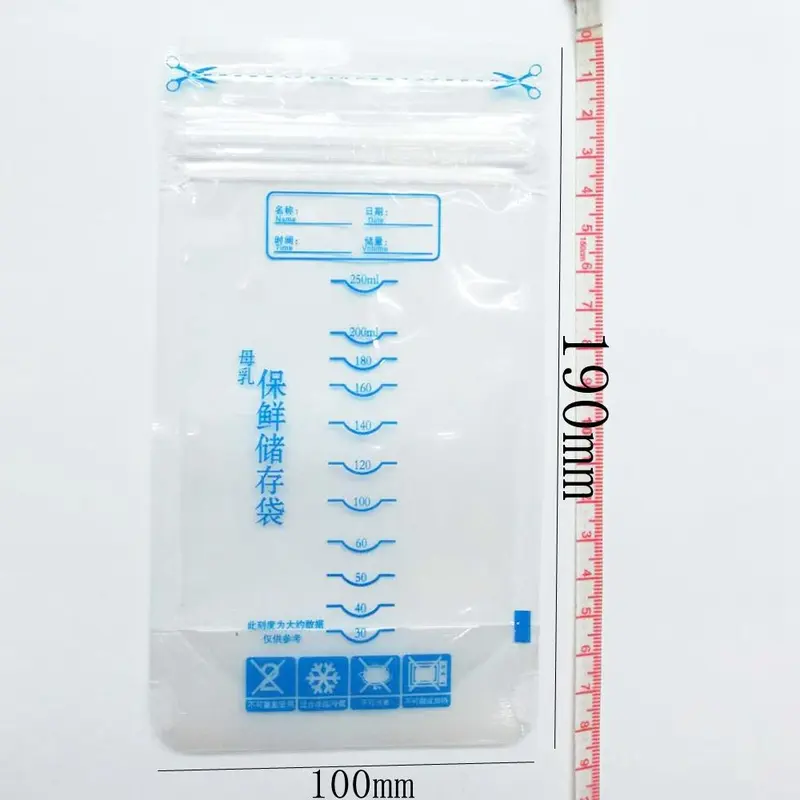 Túi Đựng Sữa Mẹ, 30 Chiếc, Chất Liệu LDPE + Thú Cưng Mới, Trong Suốt, Dung Tích 250ml, Có Thể Tái Sử Dụng, Thương Mại, Thích Hợp Cho Phụ Nữ Mang Thai, Túi Bảo Quản Sữa Mẹ 2