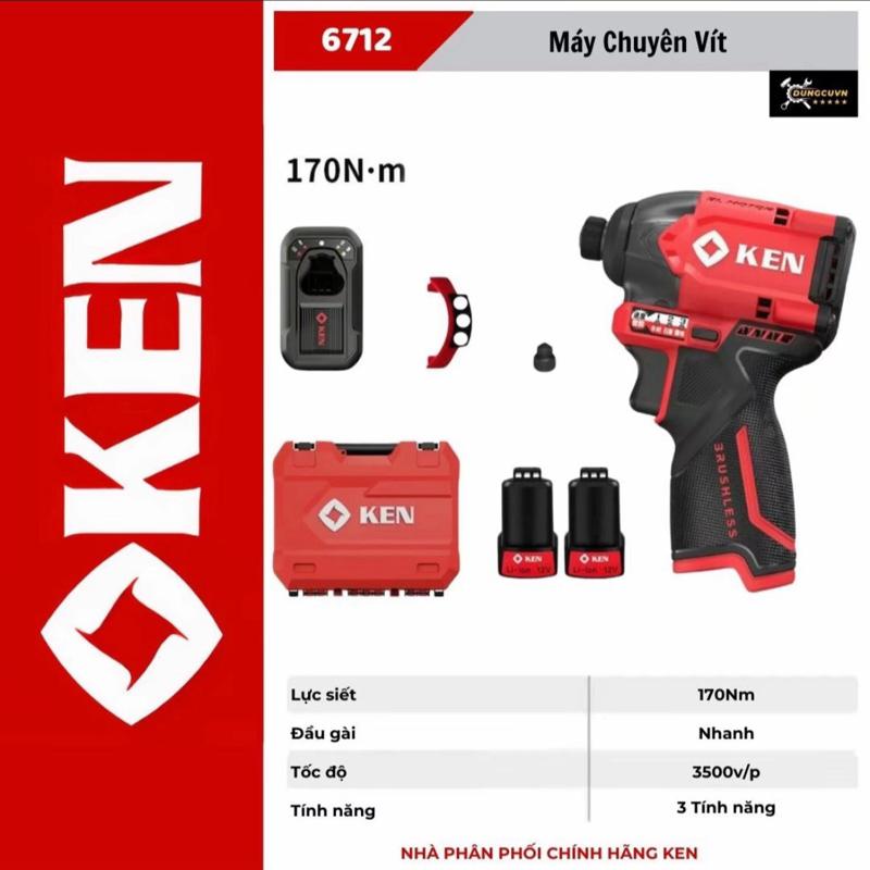 Chuyên Vít Ken 12V 6712 170Nm 3 cấp tốc độ 3