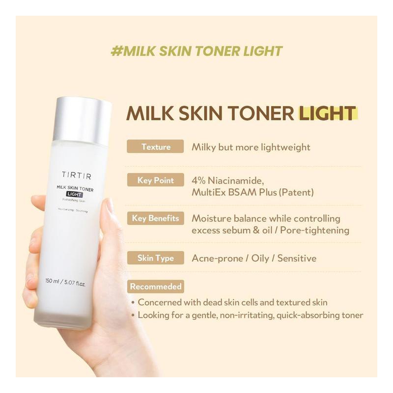 SG Ready Stock Tirtir Milk Skin Toner Light Trial Size - 20 ml Lightweight 3