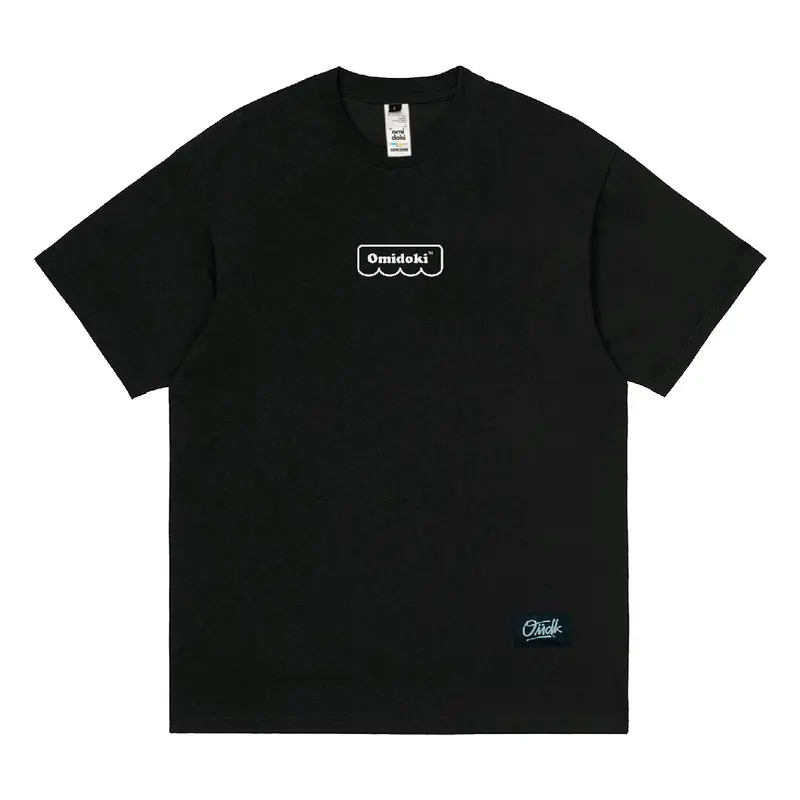 Kaos Omidoki Hitam Flowy T-shirt Katun Combed 24s Unisex Cowok Nyaman 0