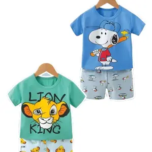 New Collection Fashion On Set harian PD anak laki-laki dengan Desain Karakter Lucu dan Warna Cerah Kids