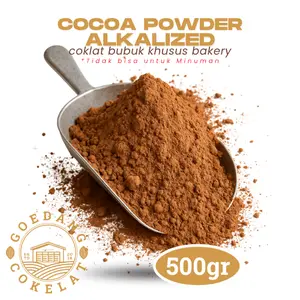 Cocoa Powder 500gr Premium | Cokelat Bubuk Murni Tanpa Gula | Alkalized Brown | Khusus Baking & Olahan Kue
