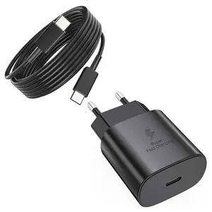 Charger 25W 3A Type C To Type C Original Super Fast Charging/Adapter Kabel Data Galaxy S24 S23 S22 S21 A73 A55 A53 A17 A07 Note 20 10 Pengisi Daya Super Cepat Asli