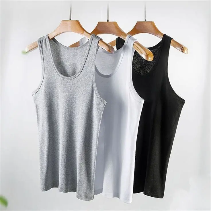 PAKET 5 KAOS SINGLET PRIA DEWASA POLOS BAHAN COTTON KAOS DALAMAN COWOK Katun Oblong manis xl rompi anggun singlet dewasa 4 pcs Hitam Atasan Santai Putih singlet kaos  kutang lekbong 1