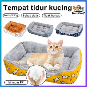 Kandang Kucing Anjing Empuk & Hangat, Kasur Hewan Peliharaan Anti-Selip, Tahan Air, Mudah Dicuci, Ukuran Beragam, Bahan Berkualitas Tinggi untuk Kucing, Anjing, Kelinci, dan Hewan Peliharaan Lainnya