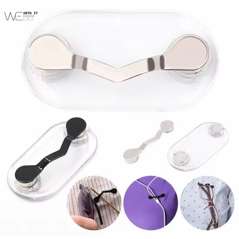 Worth It - Klip Magnetik Gantungan Portable Kacamata Tempel Baju Kartu Nama Earphone Holder Serbaguna Glasses Worth It - Klip Magnetik Gantungan Portable Kacamata Tempel Baju Kartu Nama Earphone Holder Serbaguna Glasses