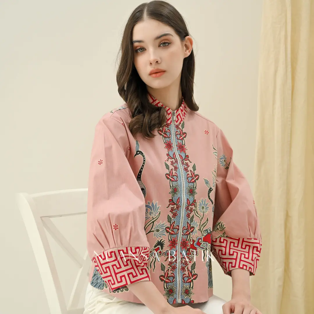 Nuansa Batik Jaket Batik Lengan 7/8 Bahan Katun Stretch