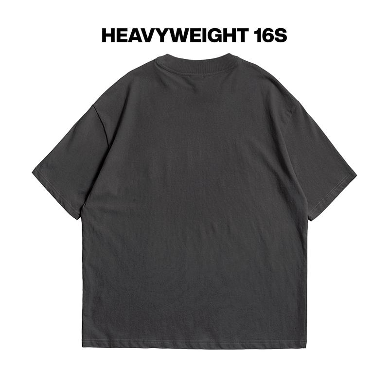 HLPD Weirdworld 16S Heavyweight Oversized Tee - Basic Polos Dark Grey 1