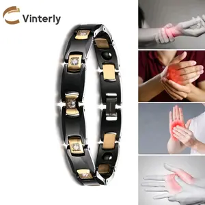 Gelang Magnetik Tungsten Terapi Kesehatan Pria & Wanita Oryginal Bio G Amega Germanium Import Quality Bracelet Permata LIMITED EDITION