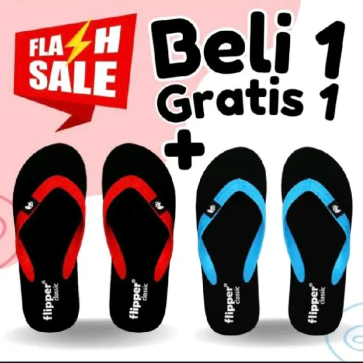 sandal jepit pria terbaru beli 1 gratis 1
