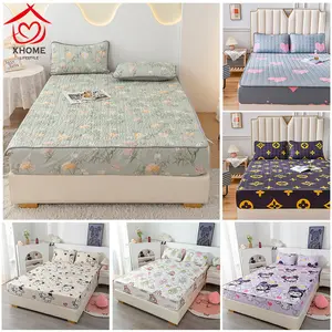 Sprei Tahan Air Premium waterproof bedsheet Sprei Quilted 3 Lapis Katun Poliester, Anti Bocor & Nyaman [Size Queen/King/Single/Double] - Pelindung Sprei Terbaik untuk Anak, Orang Lansia, Wanita Haid dan Disabilitas