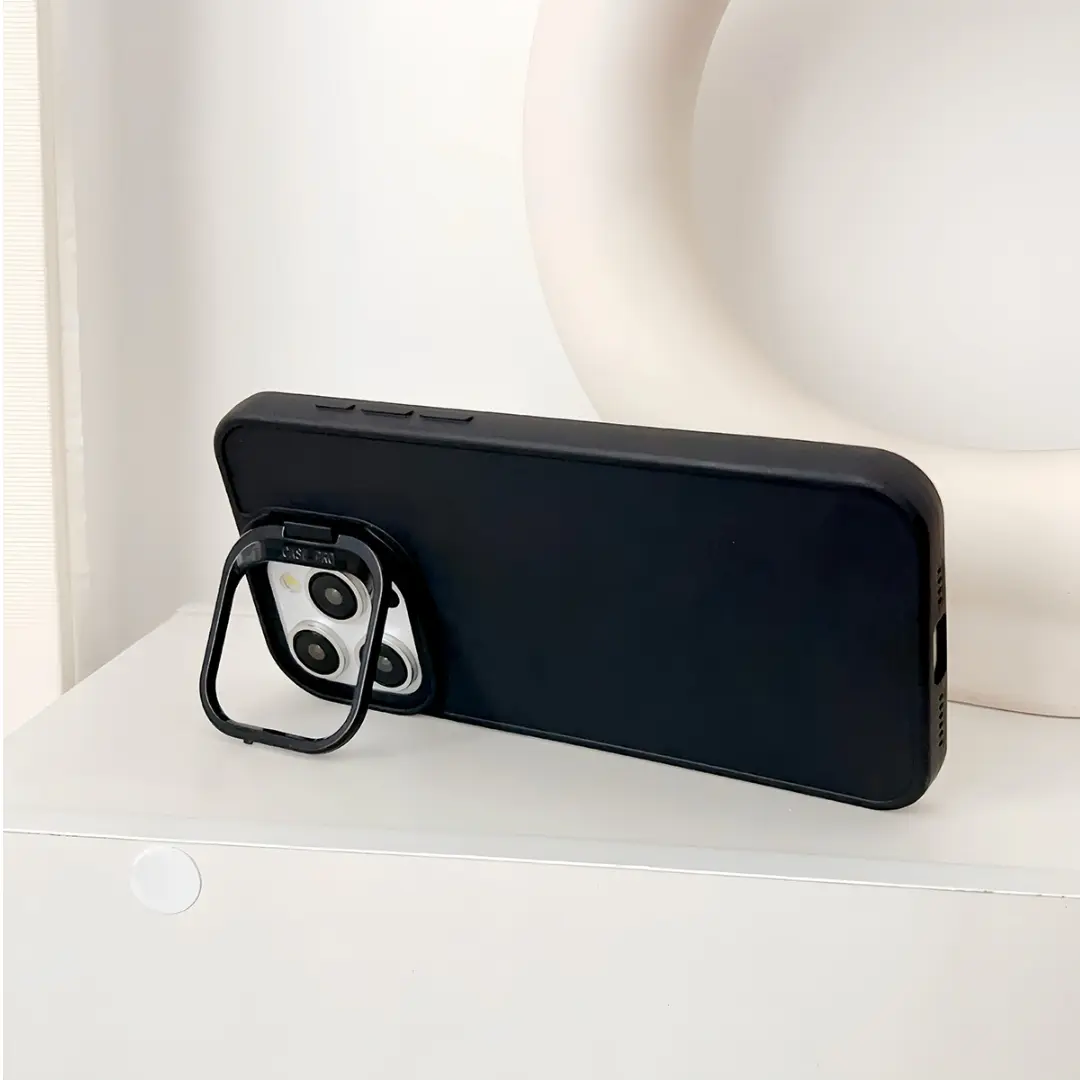 Case Luxury Matte Standing Camera Lens For Iph*ne 6 7 8 6+ X XS XR 11 12 13 14 15 PLUS PRO MAX