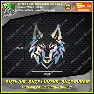 Cutting Sticker LOGO HEAD WOLF Sticker Cocok Buat Motor Dan Mobil